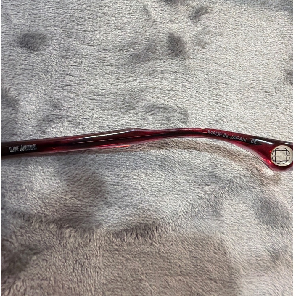 Blake Kuwahara Knowles Eyeglasses Unisex Wine Geometric Japan Frames 52-18-145 - Picture 5 of 9